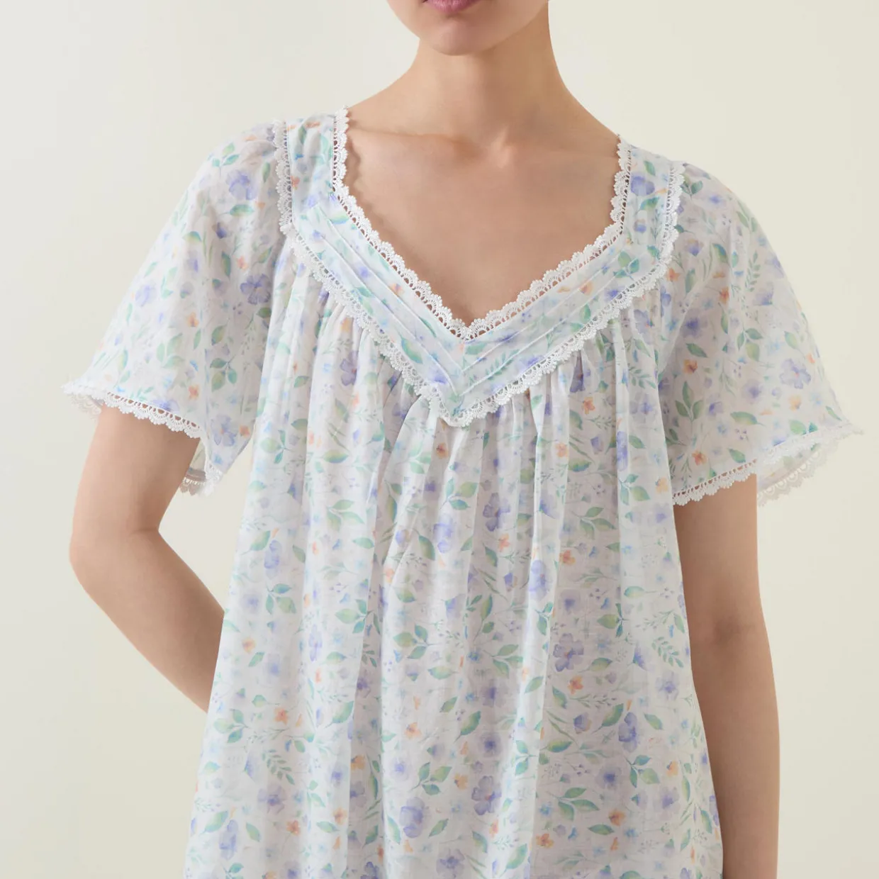 Elma Pansy Print Night Dress