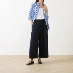 Elmo Cropped Wide Leg Trousers