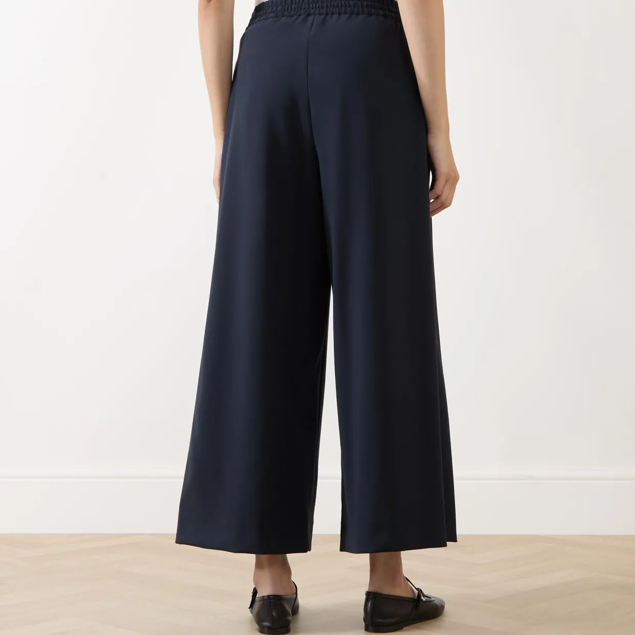 Elmo Cropped Wide Leg Trousers