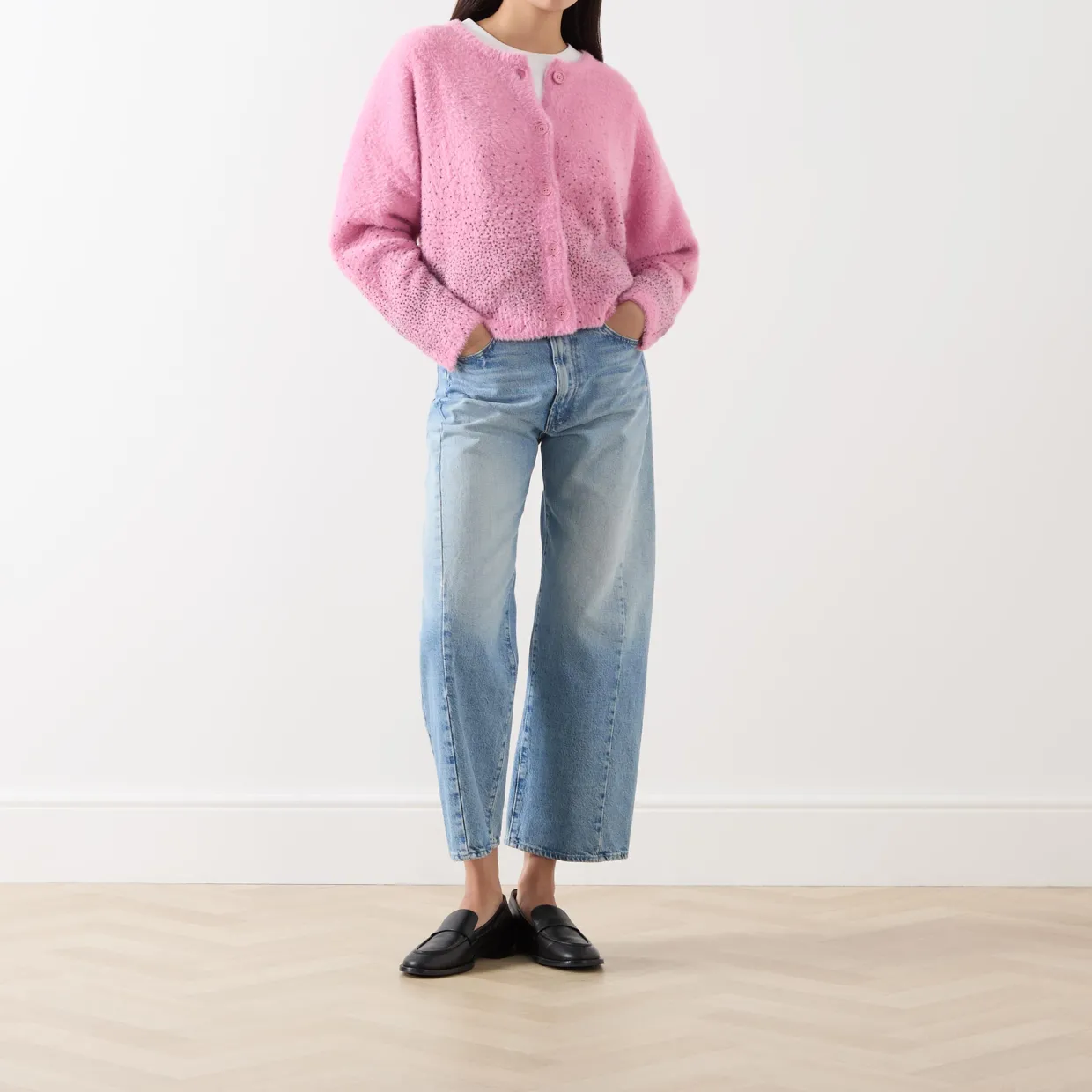 Embellished Fluffy Cardigan
