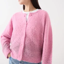 Embellished Fluffy Cardigan