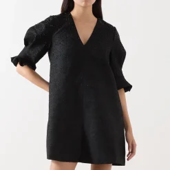 Embellished Jacquard Mini Dress