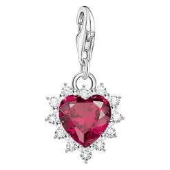 Embellished Stone Heart Charm