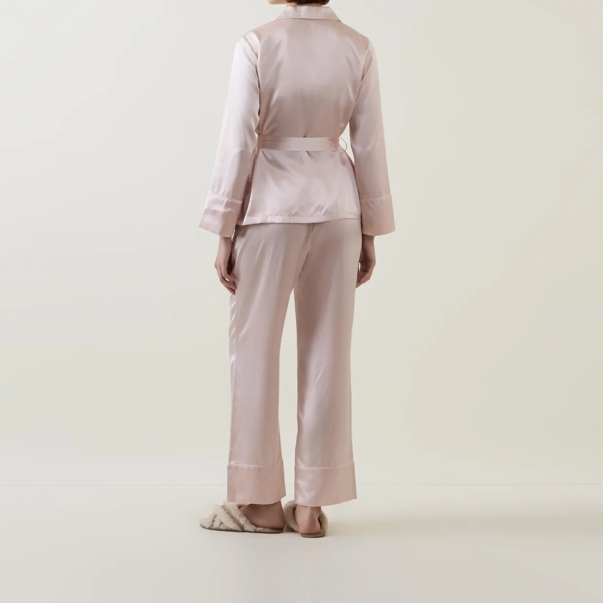 Emerald Tie-Fastening Silk Pyjama Set