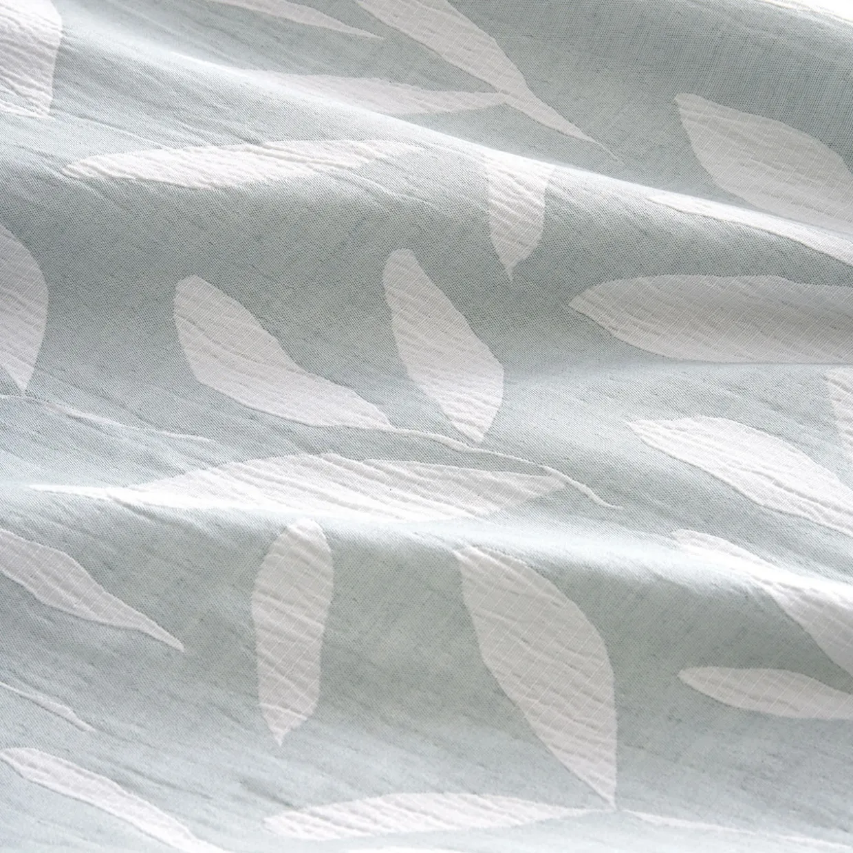 Emile Jacquard Leaf Duvet Set Green