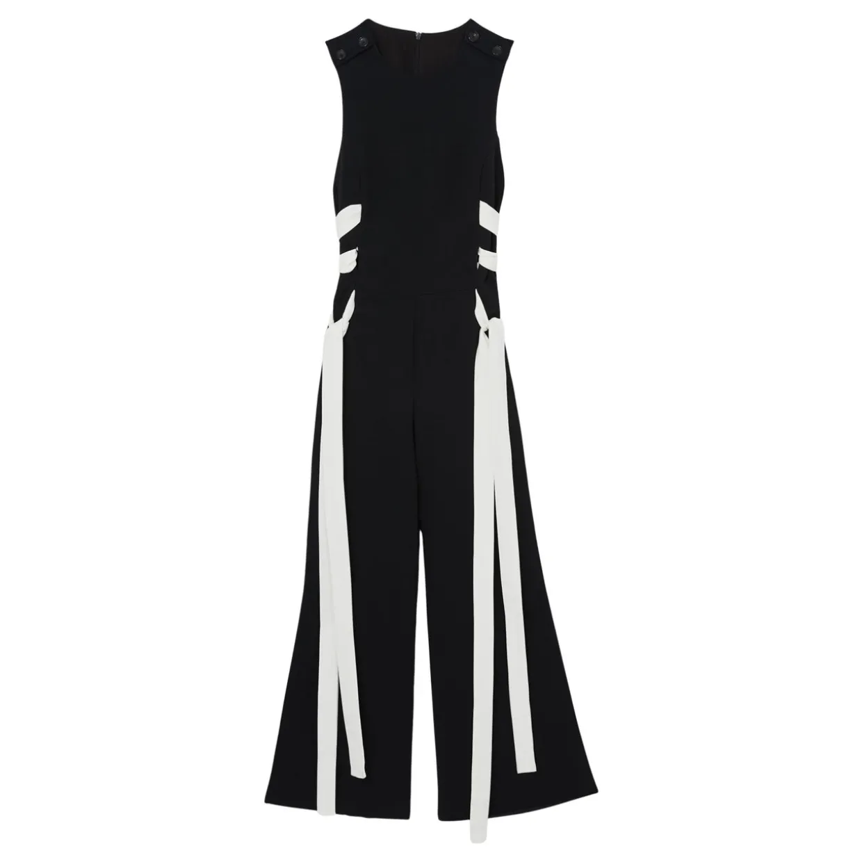Emma Lace-Up Wide Leg Jumpsuit