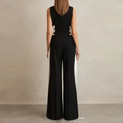 Emma Lace-Up Wide Leg Jumpsuit
