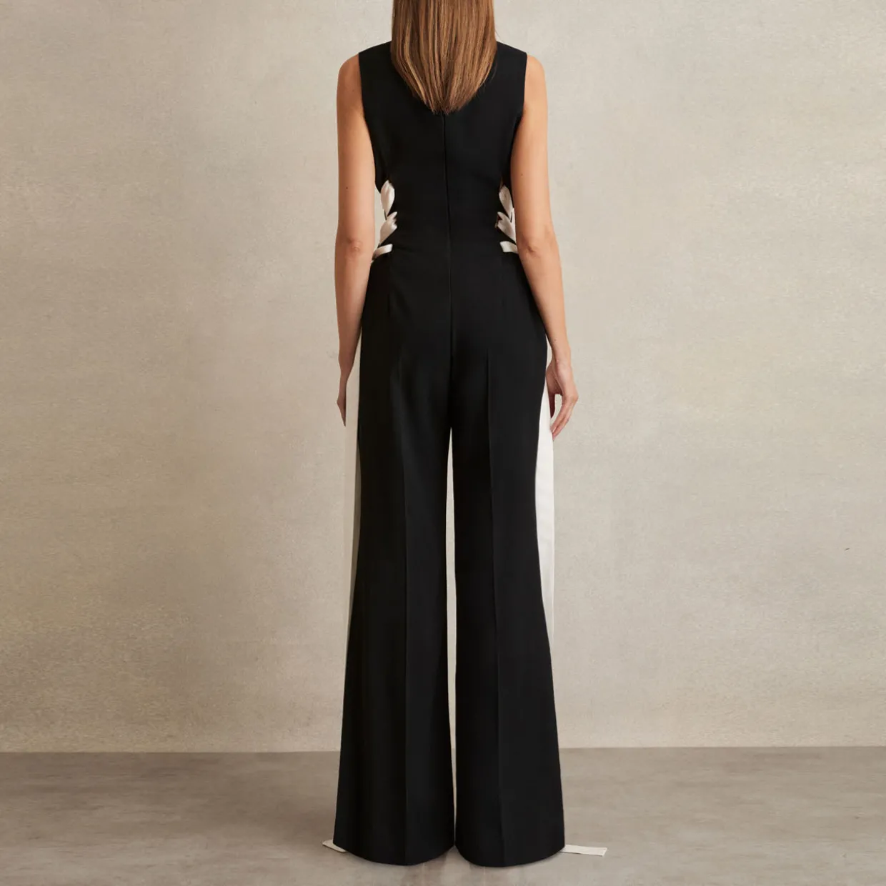 Emma Lace-Up Wide Leg Jumpsuit