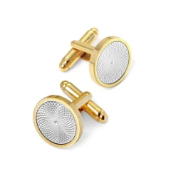 Engraved Centre Round Cufflinks