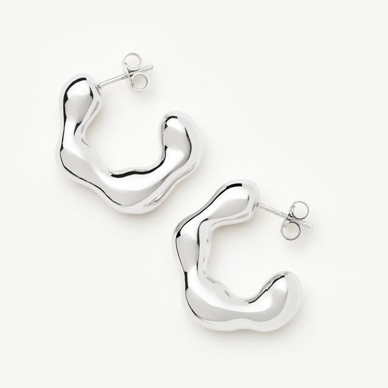 Eny Puffy Medium Hoop Earrings
