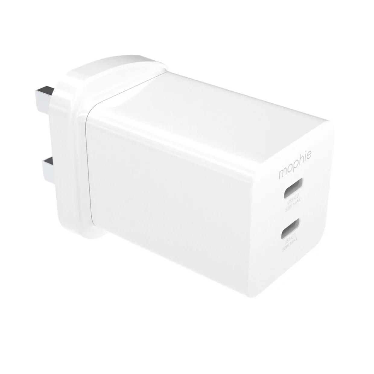 Essentials Duel USB-C 50w Plug White
