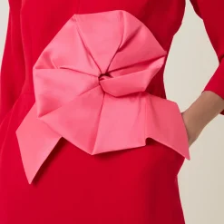 Everly Flower Appliqué Pencil Dress