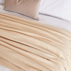 Extra Large Lambswool Throw Camel