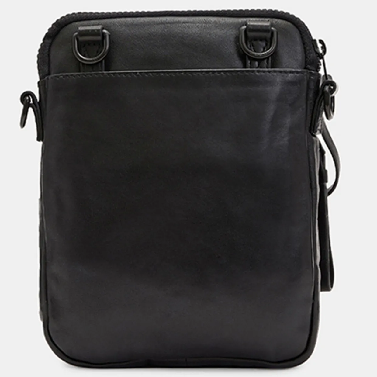 Falcon Logo Leather Pouch Bag