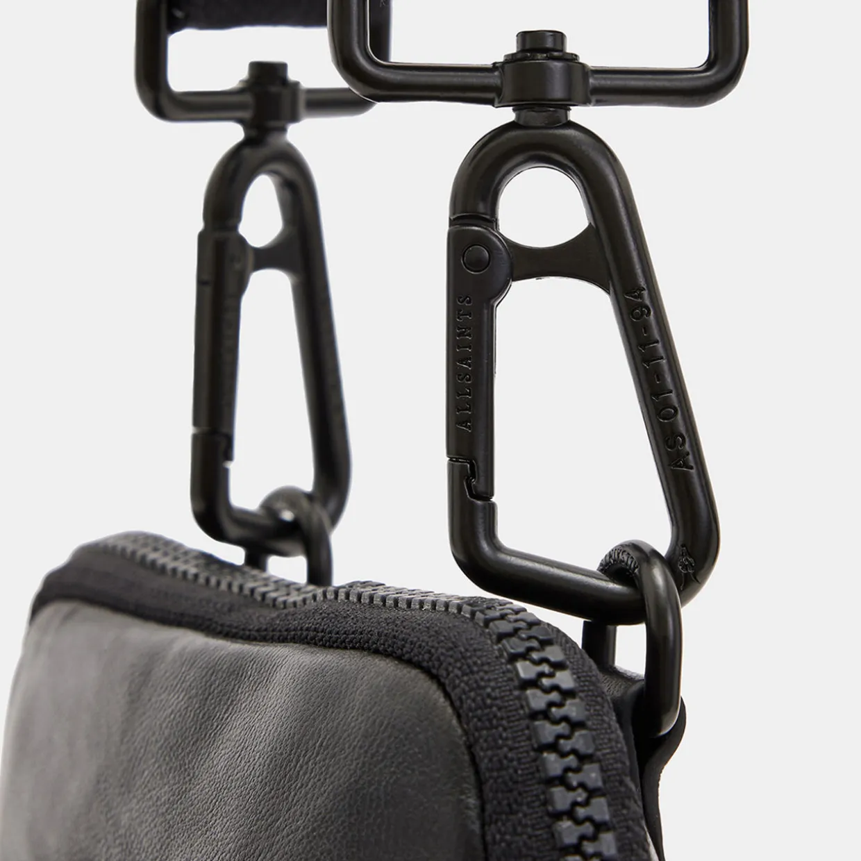 Falcon Logo Leather Pouch Bag