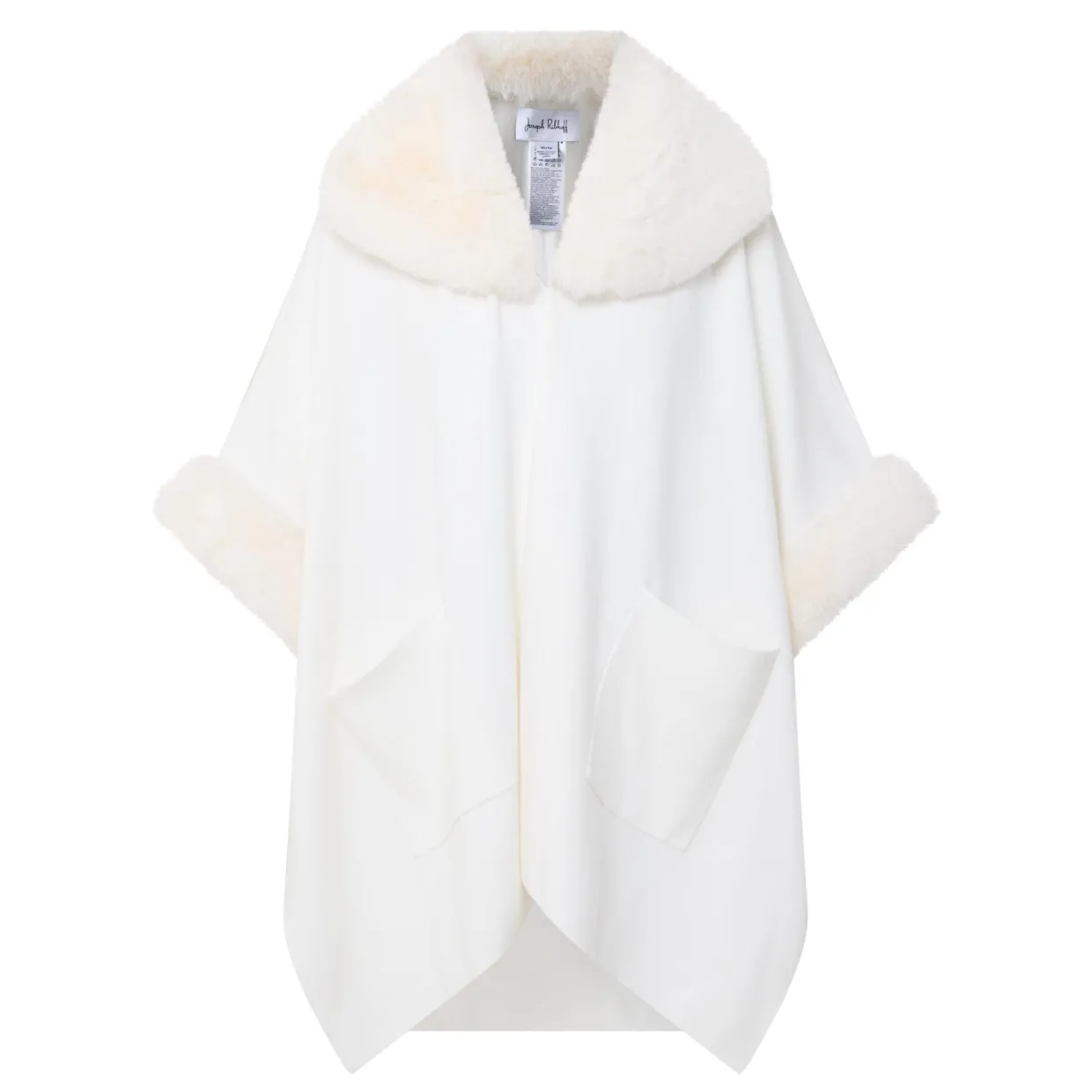 Faux Fur Trim Cape