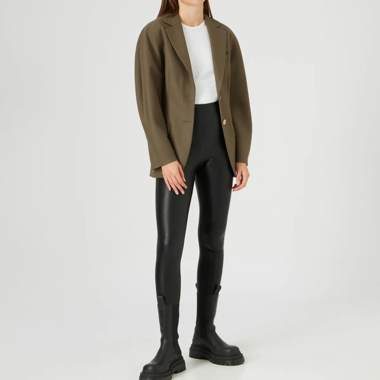 Faux Leather Croc Effect Leggings