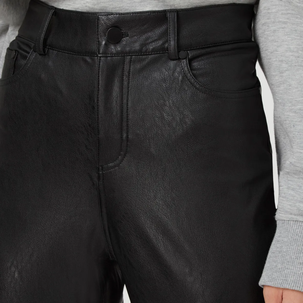 Faux Leather Five Pocket Leggings