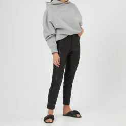 Faux Leather Five Pocket Leggings