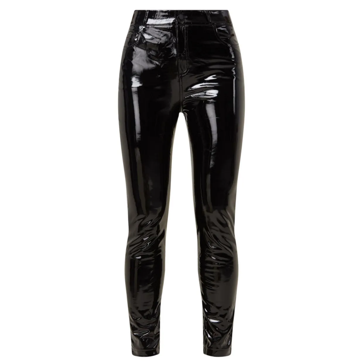 Faux Patent Five Pocket Leggings