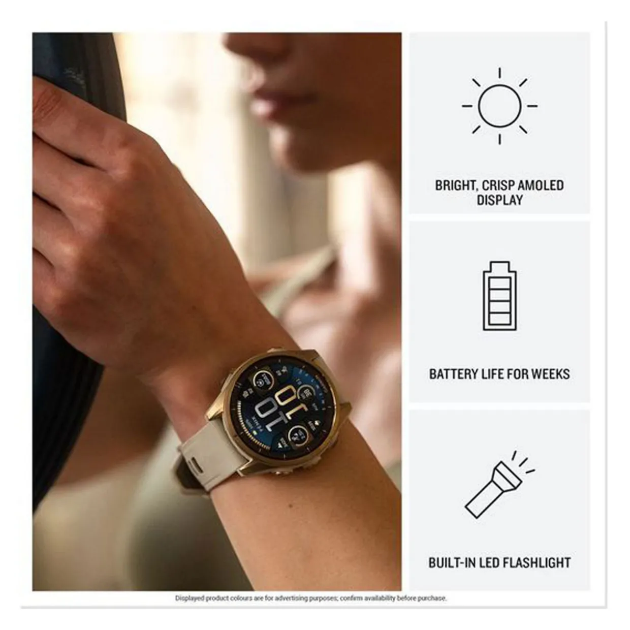 Fenix 8 43mm AMOLED Glass Whitestone
