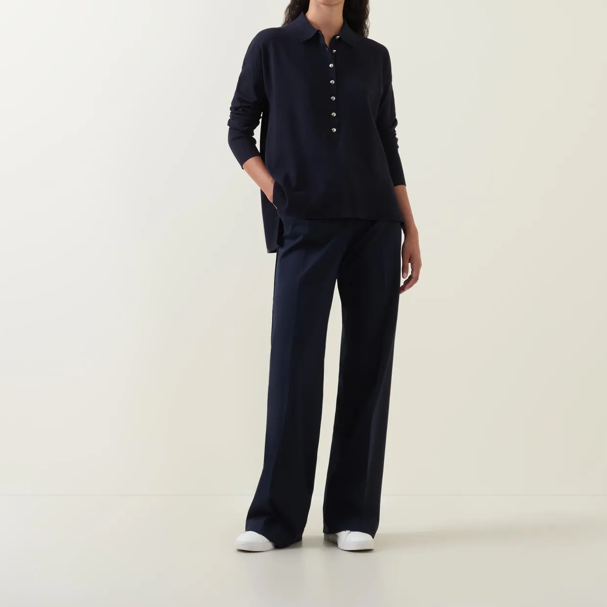 Fine Knit Polo Shirt