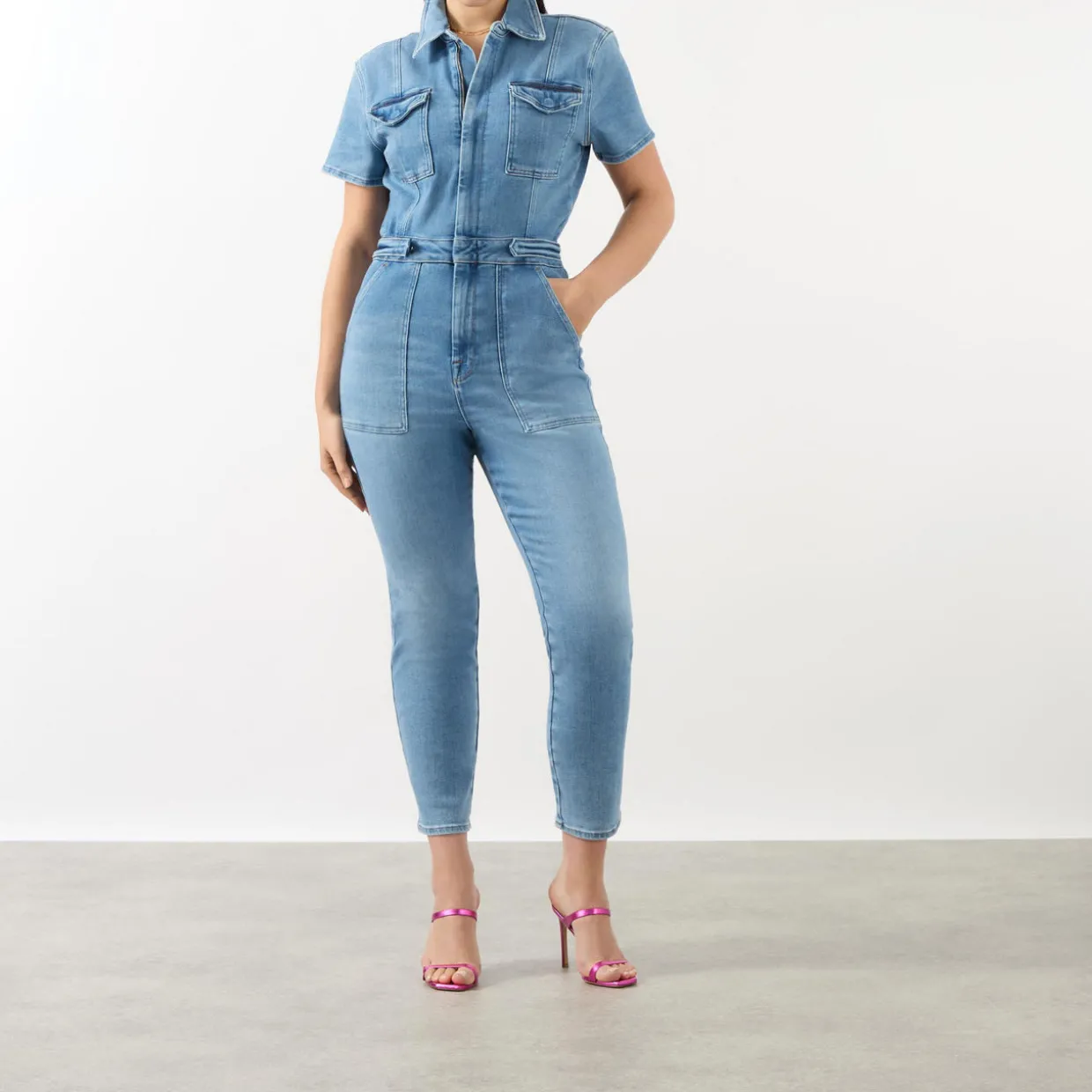 Fit For Success Denim Jumpsuit