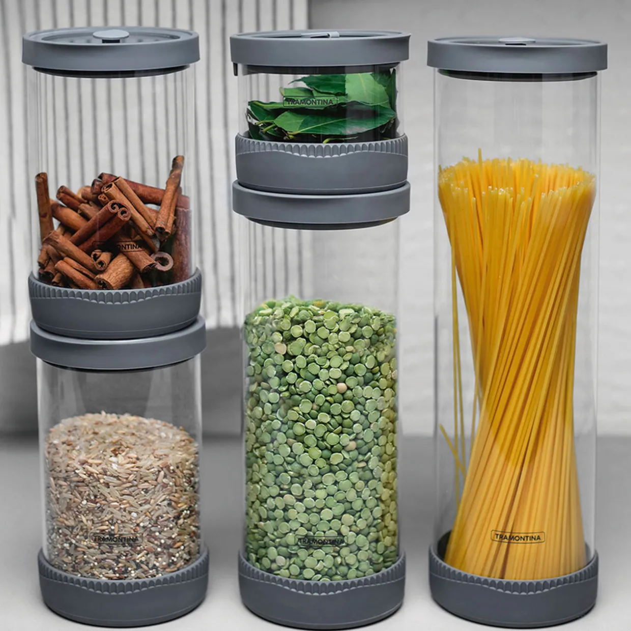 Five-Piece Glass Container Set with Vacuum lids