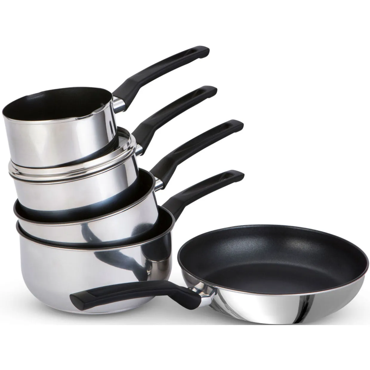 Five-Piece Stainless Steel Cookware Set