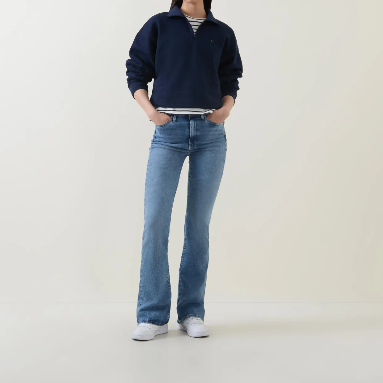 Flag Logo Half-Zip Sweatshirt