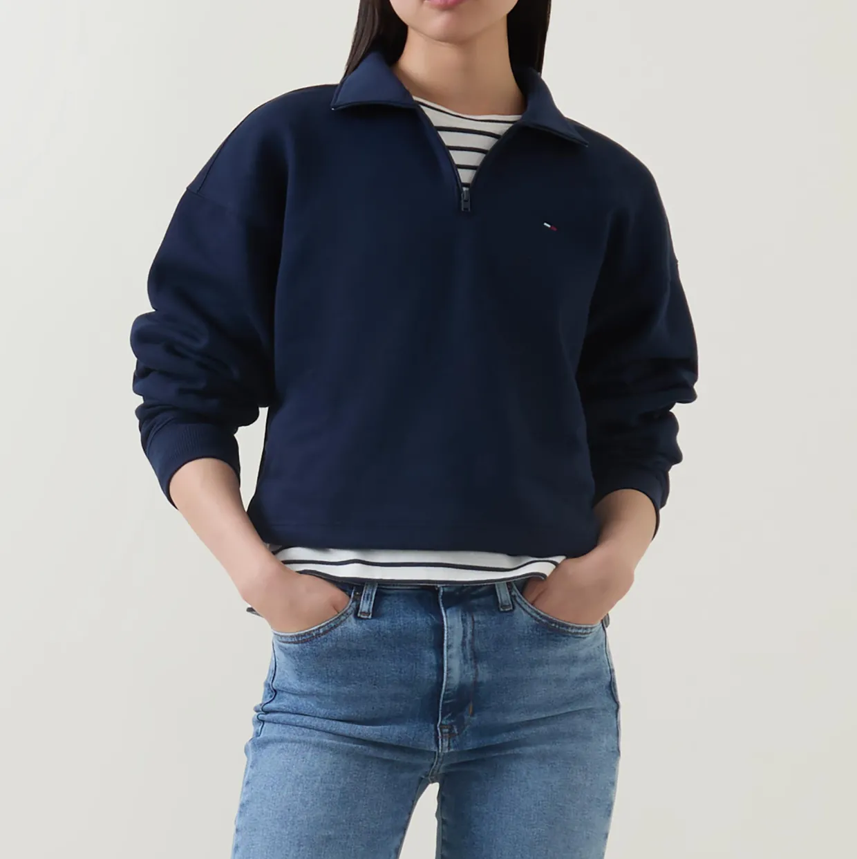 Flag Logo Half-Zip Sweatshirt