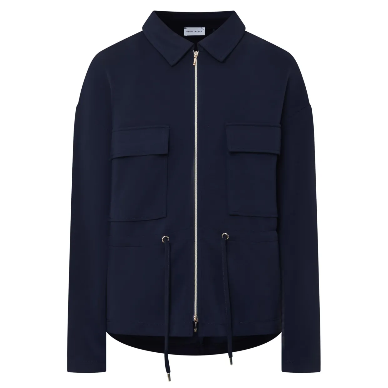 Flap Pocket Drawstring Jacket