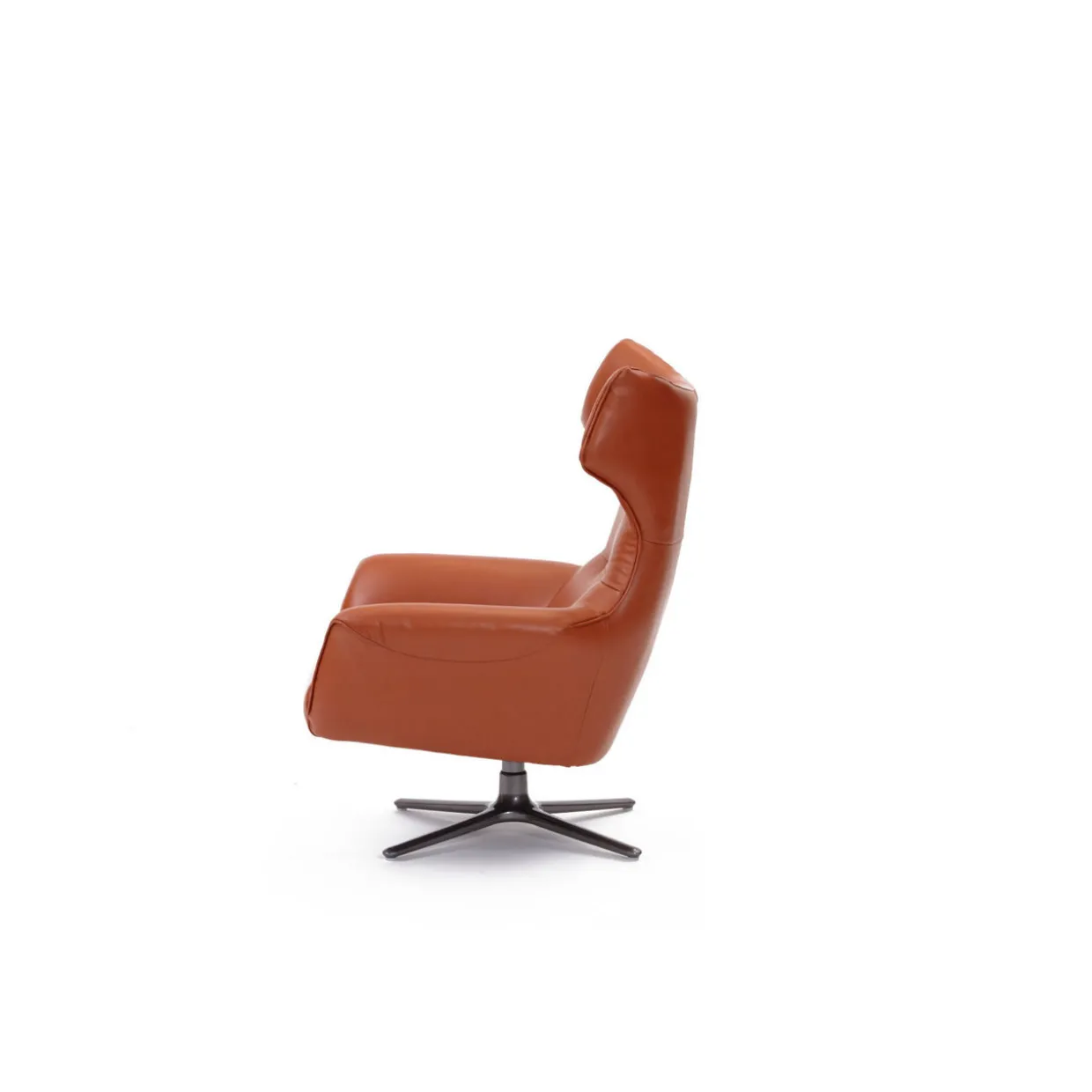 Flavio Swivel Chair Burnt Orange