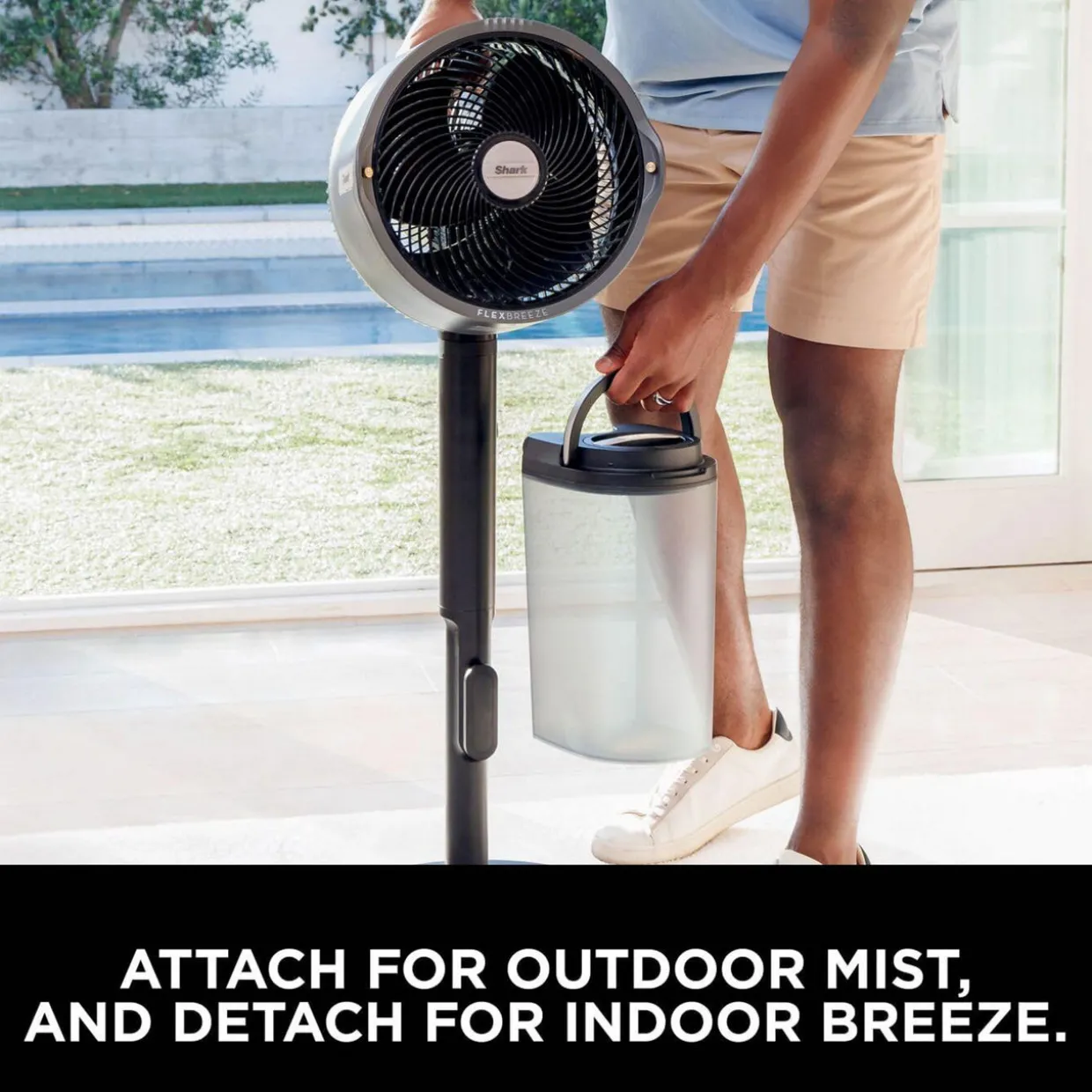 FlexBreeze Pro Mist Indoor & Outdoor Fan & Outdoor Misting System