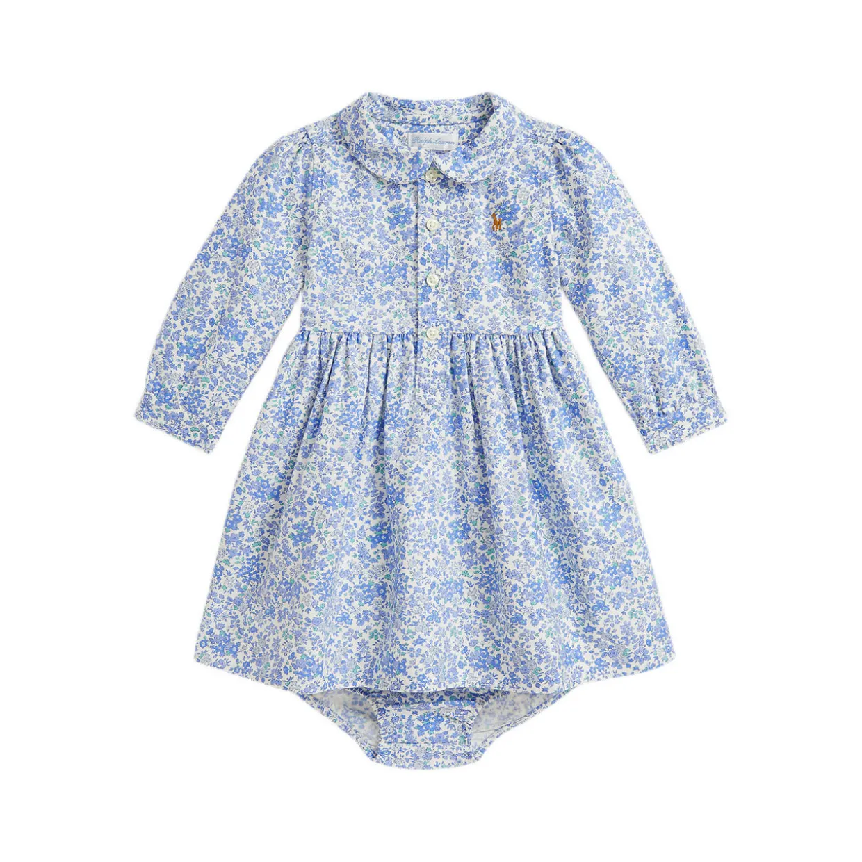 Floral Frill Shirt Dress & Bloomers 6-18 Months