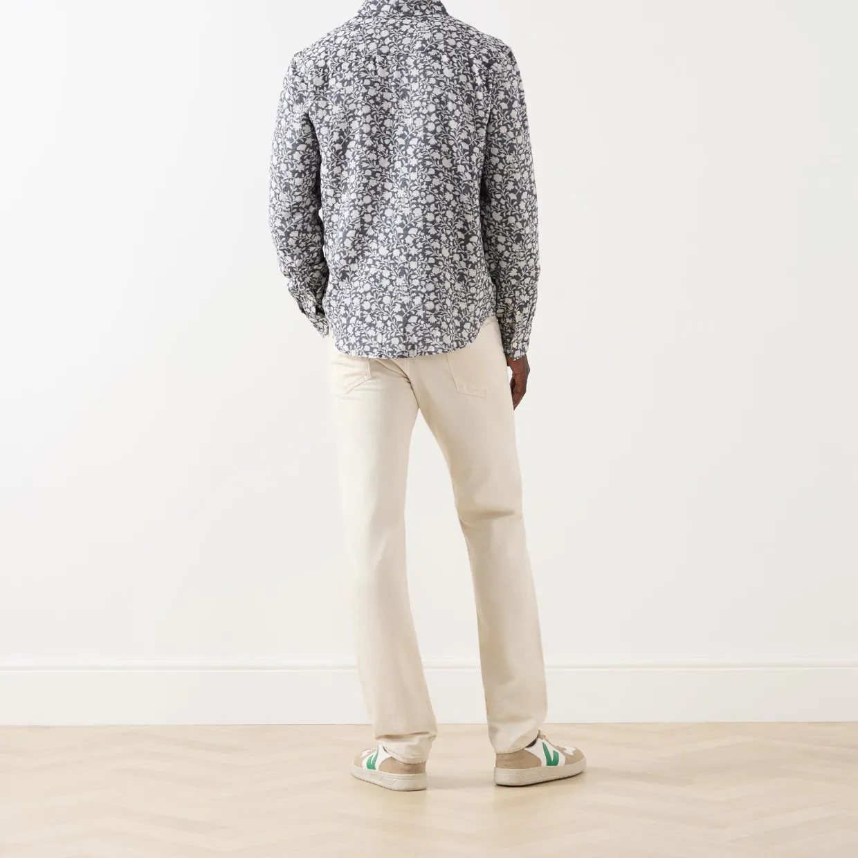 Floral Jacquard Single Cuff Shirt