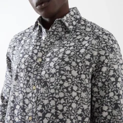 Floral Jacquard Single Cuff Shirt