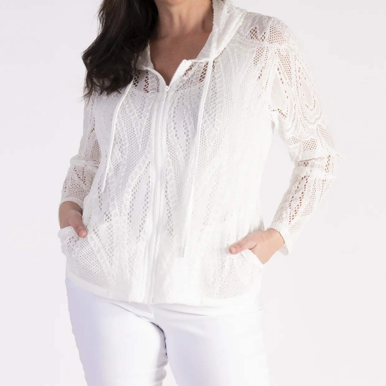 Floral Lace Hoodie