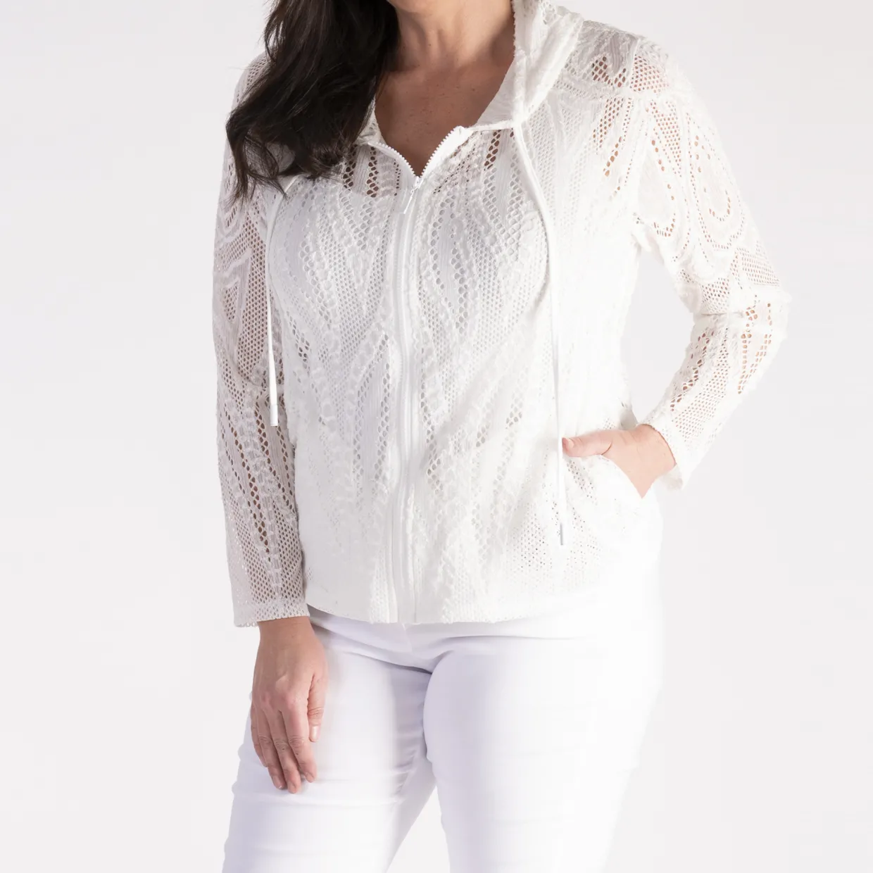 Floral Lace Hoodie