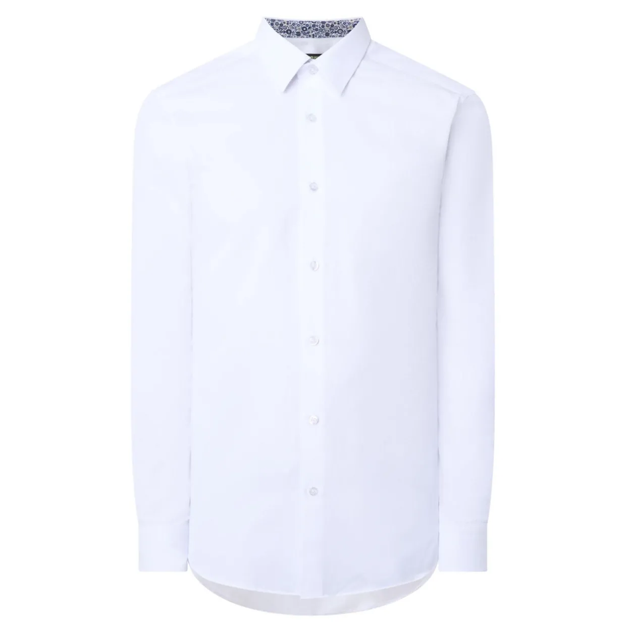 Floral Trim Single-Cuff Shirt
