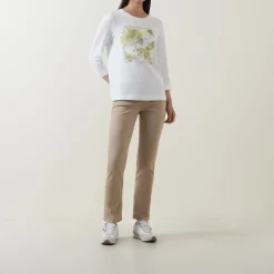 Flower Graphic Long-Sleeved T-Shirt