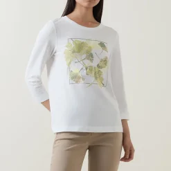 Flower Graphic Long-Sleeved T-Shirt