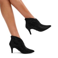 Flute Heeled Ankle Boots