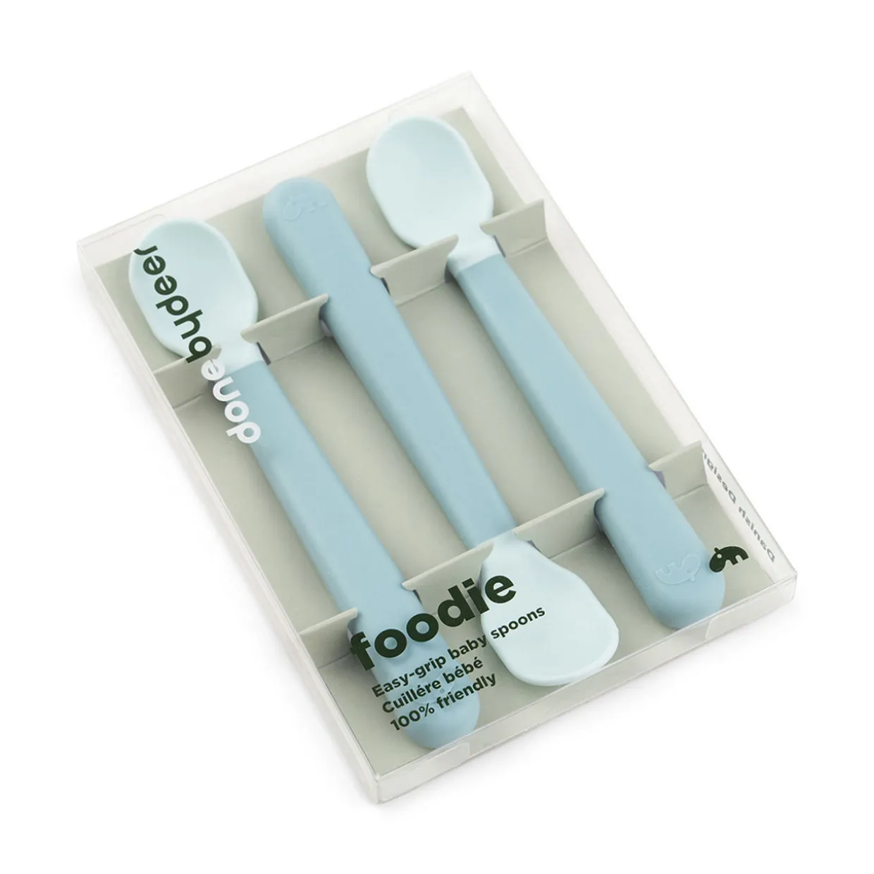 Foodie Easi-Grip Baby Spoon 3-Pack Blue