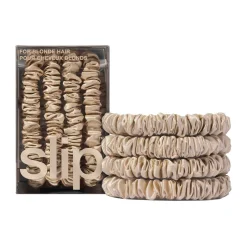 Four Pack Silk Skinny Scrunchies