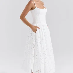 Francine Broderie Anglais Flared Skirt