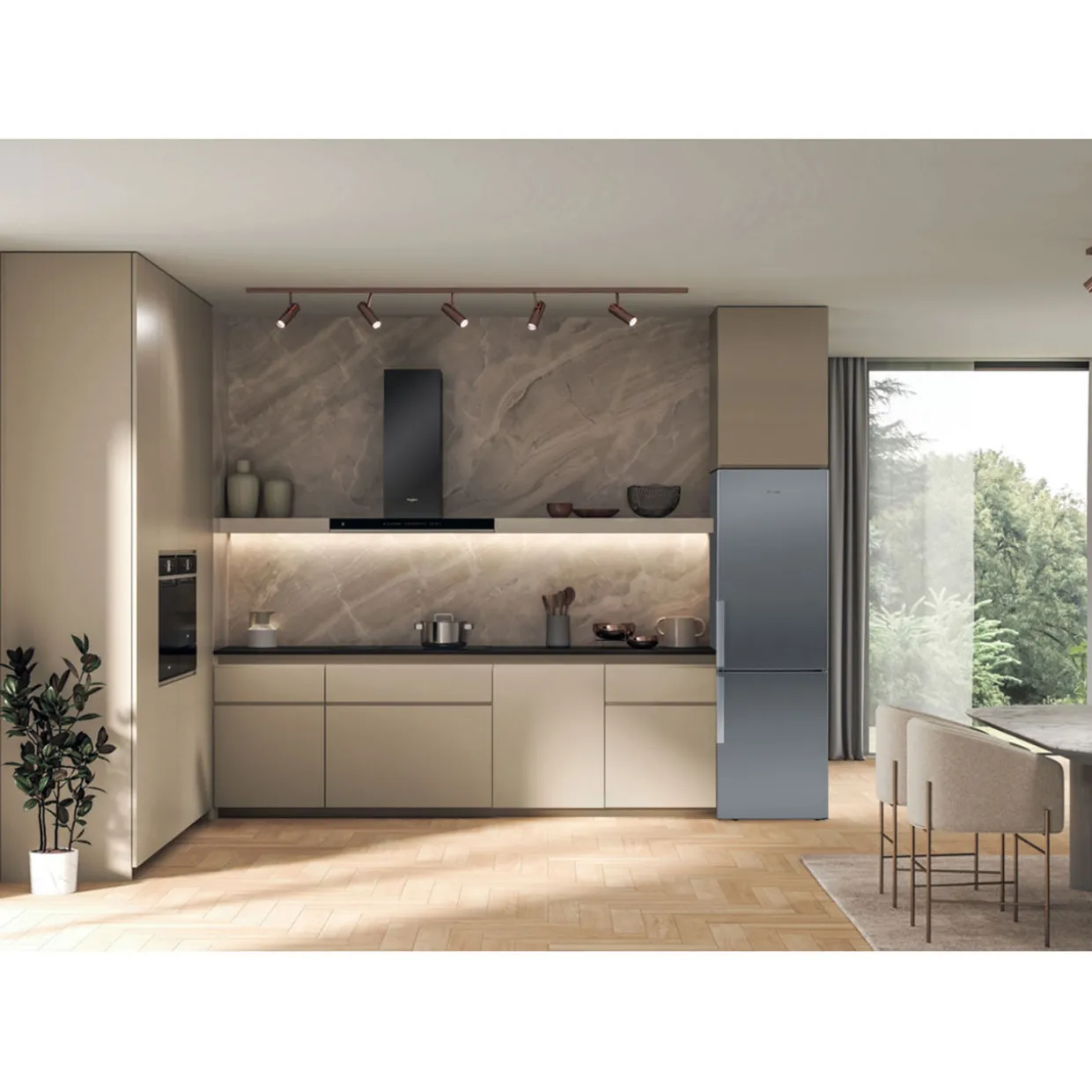 Freestanding 60cm Fridge Freezer with Stop Frost