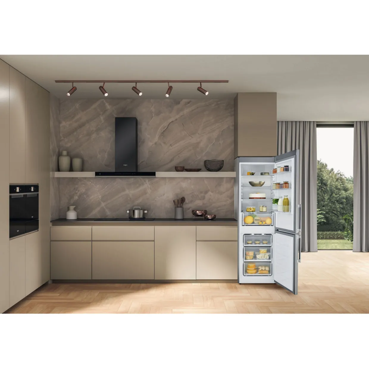 Freestanding 60cm Fridge Freezer with Stop Frost