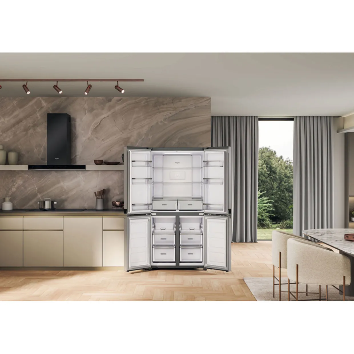 French Door 90cm Fridge Freezer 4 Door
