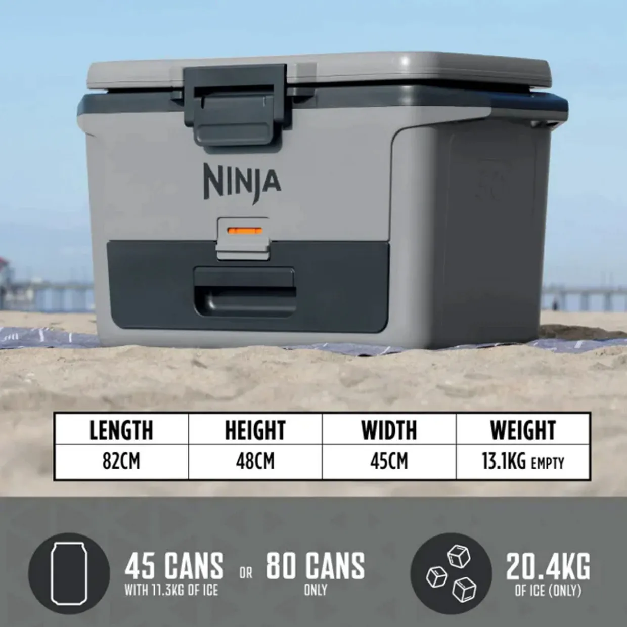 FrostVault 47L Hard Cooler, Slate Grey